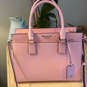 Kate spade light pink medium satchel saffiano leather